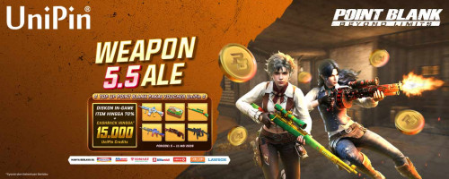PB 5.5 Sale! Diskon in-game item hingga 70% & dapatkan cashback hingga 15000 UniPin Credits!